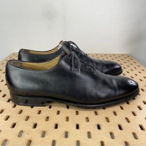 BARNEY’S New York Men’s Leather Medallion Toe Oxford Plain Loafer Black Size 11